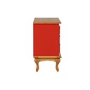 Ver imagem 5 de Mesa de Cabeceira Luis Xv 3 Gavetas - Vermelho