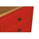 Ver imagem 6 de Mesa de Cabeceira Luis Xv 3 Gavetas - Vermelho