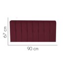 Ver imagem 2 de Painel Estofada Kiara 90cm Solteiro Box Quarto Suede Bordô - Gat Magazine