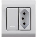 Ver imagem 1 de Interruptor Simples 10A 250V Tomada 2P+T 10A 250V Tramontina