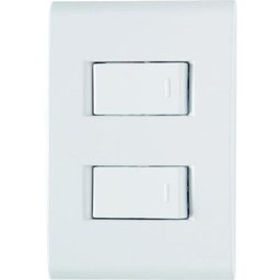 Conjunto Interruptor Duplo 1 Simples + 1 Paralelo - Tramontina - 1 Conjunto Interruptor Duplo 1 Simples + 1 Paralelo - Tramontina - 1