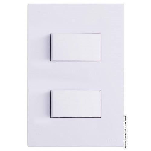 Conjunto Interruptor Duplo Simples Separado 4x2 Brg11000-0br - 1