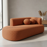 Sofá Orgânico Versátil Abby 160 Cm - Zahav Estofados:bouclê/terracota - 3