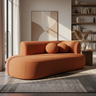 Sofá Orgânico Versátil Abby 160 Cm - Zahav Estofados:bouclê/terracota - 2