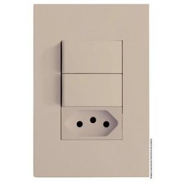 Kit Interruptor Duplo Paralelo + Tomada 10a 4x2 Brs12266-1ar - 1