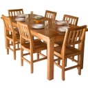 Ver imagem 1 de Conjunto de Mesa Mesa Mineirinha 200cm com 6 Cadeiras Confort em Madeira de Lei Maciça - Vivá Móveis