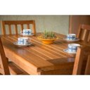 Ver imagem 2 de Conjunto Mesa de Jantar Ripada 1,20M com 4 Cadeiras Confort em Madeira de Lei Maciça