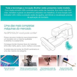 Máquina de Bordado Brother Bp2150ldv,30x18-autovolt - 7