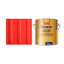 Ver imagem 1 de 10 Pisos Tátil Direcional Vermelho Pvc 25x25 + 1 Cola 750g