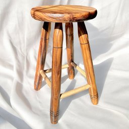 Banqueta de Madeira Cadeira 50cm de Altura Tamborete Banco Médio - 3