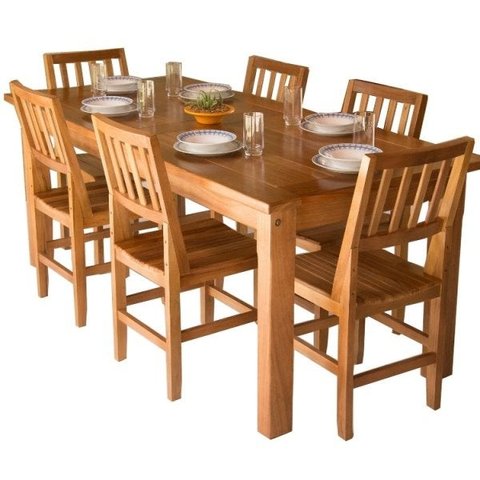 Conjunto Mesa Jantar Mineirinha 2,00M 6 Cadeiras Confort Madeira Maciça