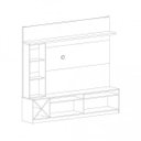 Ver imagem 5 de Estante para TV e Home Theater até 60 Polegadas 200CMX180CM 1 Porta de Veneza Branco