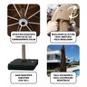 Ombrelone Guarda Sol Gold Led Alumínio 3,0 X 3,0 C/ Base em 100 L - 11