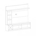 Ver imagem 5 de Estante Home para TV até 60 Polegadas 1 Porta de Vidro Veneza