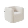 Poltrona Decorativa Sala de Estar Trinidad Base Fixa Bouclê Off White G33 - Gran Belo - 5