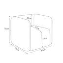 Ver imagem 4 de Poltrona Decorativa Sala de Estar Trinidad Base Fixa Bouclê Off White G33 - Gran Belo