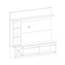Ver imagem 5 de Estante para TV e Home Theater até 60 Polegadas 200CMX180CM 1 Porta de Veneza Preto