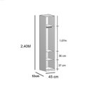 Ver imagem 3 de Guarda-roupa Modulado 1 Porta com Prateleiras e Cabideiro sem Gavetas 45cm 100% MDF Trend Altezza