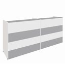 Ver imagem 1 de Balcões para Atendimento Recepção Escritório 180 Cm F5 Cor:cinza Sagrado com Branco