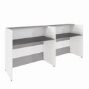 Ver imagem 3 de Balcões para Atendimento Recepção Escritório 180 Cm F5 Cor:cinza Sagrado com Branco