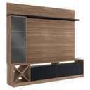 Ver imagem 4 de Estante para TV e Home Theater até 50 Polegadas 160CMX180CM Adega e Cristaleira Sorrento Marrom