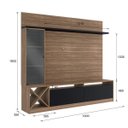 Ver imagem 3 de Estante para TV e Home Theater até 50 Polegadas 160CMX180CM Adega e Cristaleira Sorrento Marrom