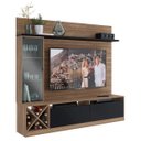 Ver imagem 2 de Estante para TV e Home Theater até 50 Polegadas 160CMX180CM Adega e Cristaleira Sorrento Marrom
