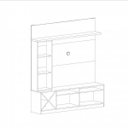 Ver imagem 5 de Estante para TV e Home Theater até 50 Polegadas 160CMX180CM Adega e Cristaleira Sorrento Preto