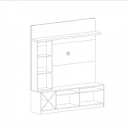 Rack com Painel para TV até 50 Polegadas com Adega e Cristaleira Sorrento  - 5