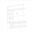 Ver imagem 5 de Rack com Painel para TV até 50 Polegadas com Adega e Cristaleira Sorrento