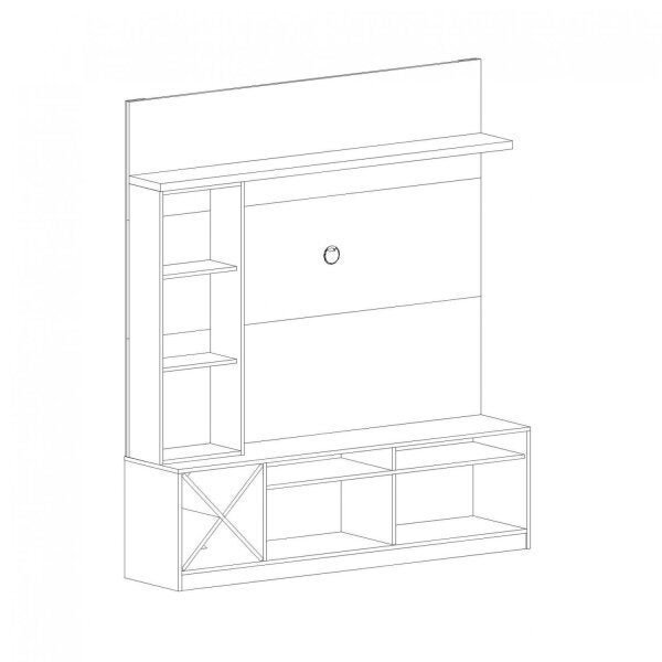 Rack com Painel para TV até 50 Polegadas com Adega e Cristaleira Sorrento  - 5