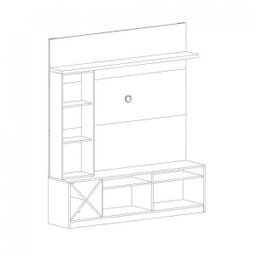 Rack com Painel para TV até 50 Polegadas com Adega e Cristaleira Sorrento  - 5