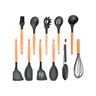 Kit Utensílios Silicone para Cozinha Premium 12 Peças - Preto - 4