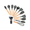 Kit Utensílios Silicone para Cozinha Premium 12 Peças - Preto - 1