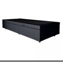 Ver imagem 2 de Cama Báu Base Box Solteiro Preto Sintético, Rc.