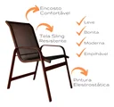 Ver imagem 7 de Mesa Giratória para Jardim Área Externa com 6 Cadeiras Tela - Marrom-escuro