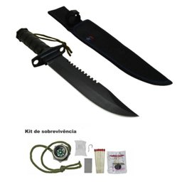 Faca Rambo  Combate Militar Caça Pesca Bainha Nylon - 6