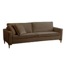 Ver imagem 2 de Sofá 3 Lugares Seattle Veludo Marrom Cookie:Marrom Cookie