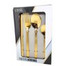 Faqueiro 16 Peças Aço Inox Athenas Dourado Gold Prime - Lyor - 5