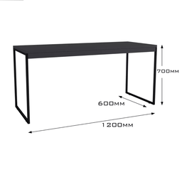 Mesa para Computador Escritório Pé de Ferro Diretor 120cm - Jm3 Móveis:preto - 2