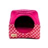 Cama Iglu E Toca Para Cachorro Luppet Luxo Rosa Geométrico - 1