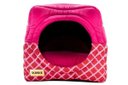 Ver imagem 1 de Cama Iglu e Toca para Cachorro Luppet Luxo Rosa Geométrico