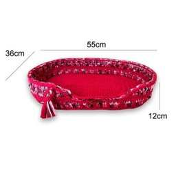 Cama Pet Oval Pink Feito A Mão Fio De Malha Mimosbybeth - 3