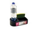 Ver imagem 5 de Kit Escorredor de Pratos + Lixeira Basculante 4,5L + Porta Detergente e Esponja Em Plástico Rattan