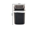 Ver imagem 2 de Kit Escorredor de Pratos + Lixeira Basculante 4,5L + Porta Detergente e Esponja Em Plástico Rattan