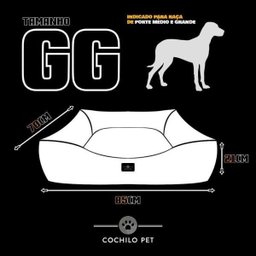 Caminha Impermeável Para Cachorro Cochilo Pet Gg 85Cm X 70Cm - 3