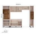Ver imagem 4 de Cozinha Completa Koya 10 Portas 4 Gavetas 40250031 Creme - Politorno
