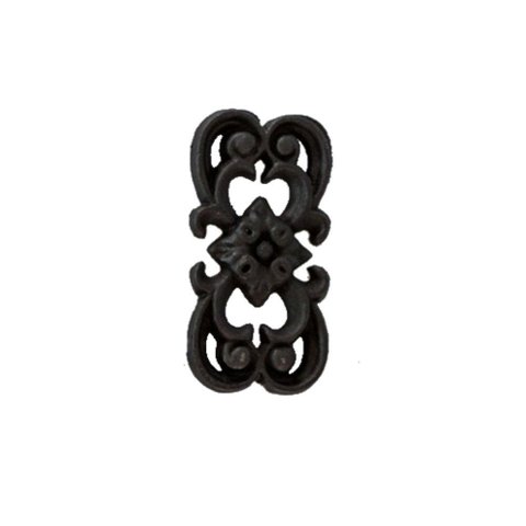 Florão Ornamento Grade em Ferro Fundido Decoração N01 17x8cm