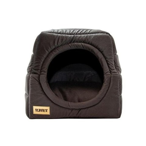 Cama Iglu e Toca para Cachorro Luppet Cinza Super Luxo - G