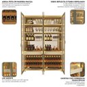 Ver imagem 6 de Cristaleira Bar 4 Portas Reflecta com Pés com LED com Espelho 100% MDF Prisma